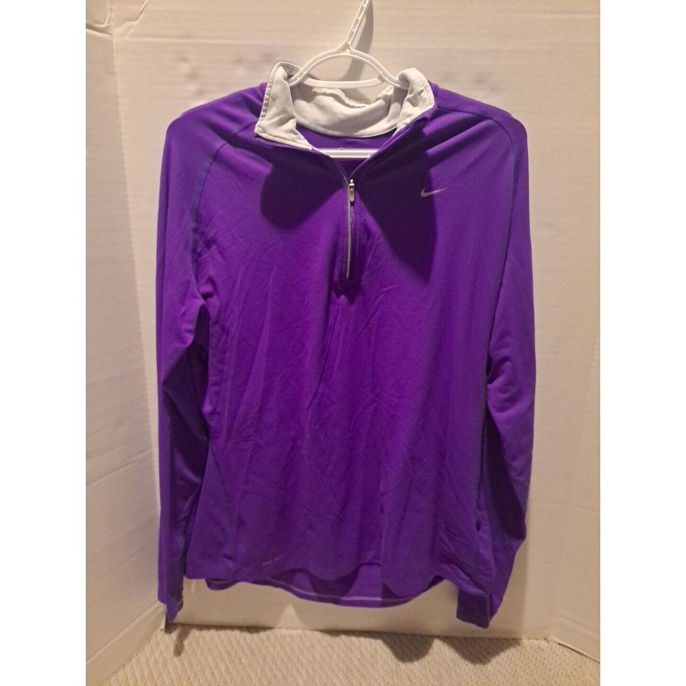 Nike Dri-Fit Womens‎ Purple Long Sleeve 1/4 Zip XL
